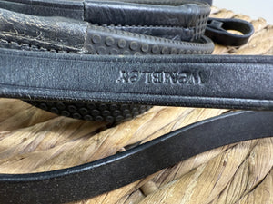 S/H Jeffries Wembley English Rubber Reins - Black - Cob