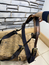 Load image into Gallery viewer, S/H English Leather &amp; Web Paddock Roller -Navy/Brown- Full