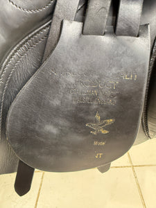 18” Wide Jeffries Falcon Hawk Event Saddle - Black