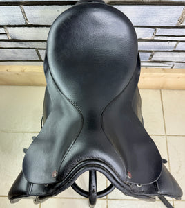 17 1/2” Medium Spalding Britanica Elite Dressage Saddle - Black