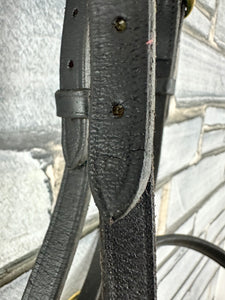 S/H English In-hand Showing Bridle - Black/Brass - Full