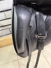 Load image into Gallery viewer, 17 1/2” Wide Ideal Suzannah Dressage Saddle - Black - Suede Seat &amp; Knees