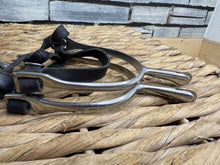 Load image into Gallery viewer, S/H 2 x Pairs Ladies Size Dressage Spurs &amp; Straps