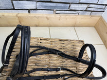 Load image into Gallery viewer, S/H Padded Flash Dressage Bridle - Black - Full