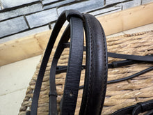 Load image into Gallery viewer, S/H Raised English Flash Snaffle Bridle - Brown - Cob/Full