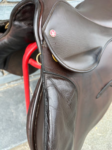 18” MW Jeffries Falcon Hawk Event Saddle - Brown