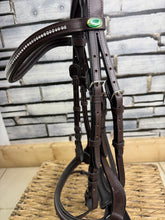 Load image into Gallery viewer, S/H Rhinegold Anatomic Padded Flash Bridle - Brown - Cob