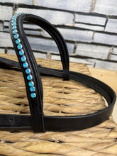 Load image into Gallery viewer, S/H Bling Flash Snaffle Bridle - Cob - Black