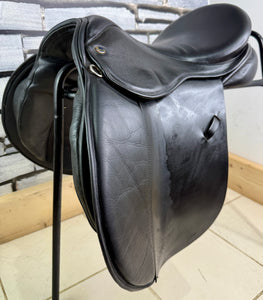 17 1/2” XW Silhouette Cob WH/VSD/GP Saddle - Black