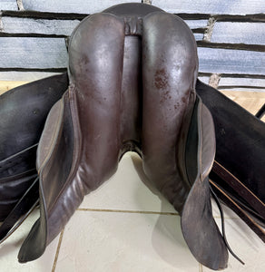16” Medium Barrie Swain English Pony GP Saddle - Black