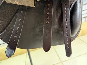 17 1/2” MW/Changeable Gullet Kent & Masters S Series Jump Saddle - Brown