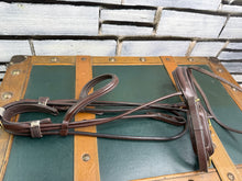 Load image into Gallery viewer, Rolled Flash Dressage Snaffle Bridle - Brown/Tan -Cob Size