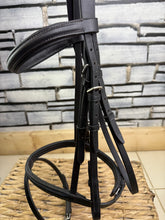 Load image into Gallery viewer, S/H English Flash Snaffle Bridle - Cob - Black