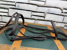 Load image into Gallery viewer, Barnsby Snaffle Flash Bridle - Dark Brown -Full Size- Soft English Leather