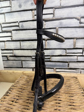 Load image into Gallery viewer, S/H English Cavesson Snaffle Bridle - Cob - Black
