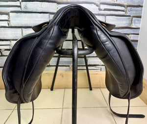18” MW Ideal Suzannah LH Dressage Saddle - Black