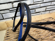 Load image into Gallery viewer, S/H Flash Noseband Bridle -Full- Black/Blue