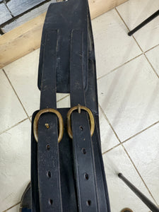 S/H Leather Vaulting Roller - Full - Black/Brass
