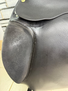 17” Wide Holistic Saddlery Monoflap Dressage Saddle - Black