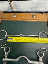 Load image into Gallery viewer, 5 1/2” Double Bit Set - Sliding Ported Weymouth &amp; Small Ring Bridoon- Show Horse