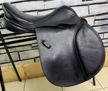 Load image into Gallery viewer, 16” MW Rich &amp; Sons Shoulder Relief Pony Jump Saddle - Black