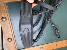 Load image into Gallery viewer, Kate Negus Snaffle Bridle - Black/Brass -Cob Size- English Leather - Padded Nose