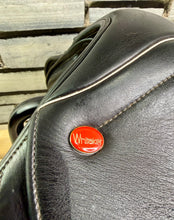 Load image into Gallery viewer, 16 1/2” Changeable Gullet (Medium) Whitaker Barnsley Pony Jumping Saddle - Black