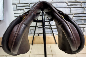 17” Wide Jeffries Falcon Hawk Event GP Saddle - Brown