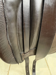 17” Wide Black Country Vinici Monoflap Dressage Saddle - Brown