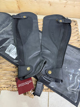 Load image into Gallery viewer, Brogini Leather Gaiters/Half Chaps -Size XS- Black/Black Stitching