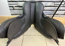 Load image into Gallery viewer, 18” XW Changeable Gullet Thorowgood Compact GP Saddle -Black- Flocked