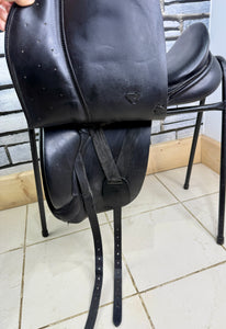 17 1/2” Medium Spalding Britanica Elite Dressage Saddle - Black