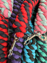 Load image into Gallery viewer, Pack of 10 x Traditional Cotton Twist Lead Ropes - Mixed Colours