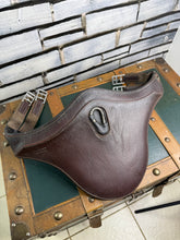 Load image into Gallery viewer, 46”/115cm Devoucoux Elasticated Leather Stud/Jumping Stud Girth-Brown - Soft Padding