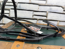 Load image into Gallery viewer, Jeffries Falcon Weymouth Double Bridle - Black -Full Size- English Leather