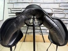 Load image into Gallery viewer, 16 1/2” XXW Ideal Suzannah Dressage Saddle -Black- Giant Blocks - Mega Wide!