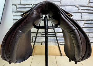 17” Wide Jeffries Stamford WH Saddle - Brown