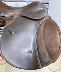 17” MW/Changeable Gullet Thorowgood Cob Plus GP Saddle - Brown