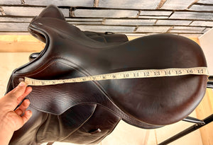 17 1/2” MW Voltaire Adelaide Monoflap Dressage Saddle - Brown