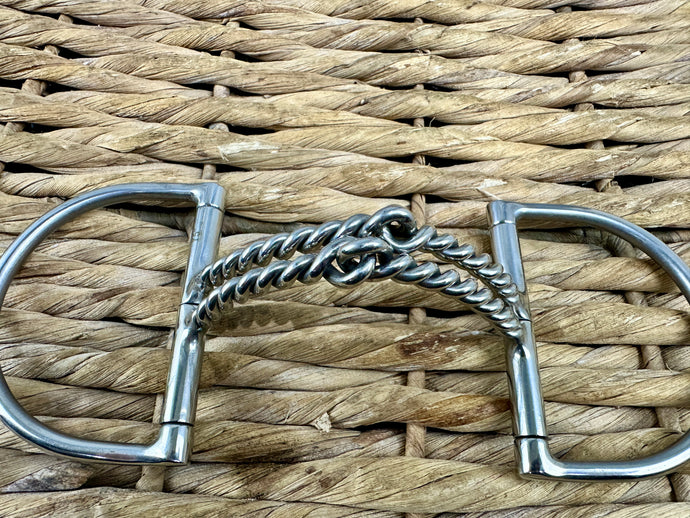 5” Double Twisted Wire Curved Mouth Dee Snaffle Bit