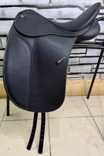 Load image into Gallery viewer, 16 1/2” Medium/Changeable Gullet Wintec Dressage Saddle - Black - Any width - N-XW