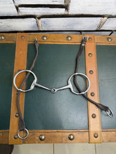 Load image into Gallery viewer, 6” Cheltenham Gag Bit with English Leather Cheeks - Brown - Running Gag