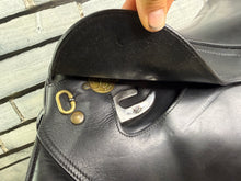 Load image into Gallery viewer, 16 1/2” MW/Changeable Gullet Bates Caprilli GP Saddle - Black - Adult Size Flap - with Cair