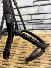 Load image into Gallery viewer, S/H Lemetex Flash Plaited Nose Bridle - Brown - Full
