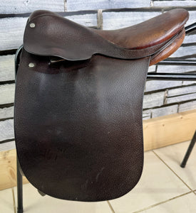 14 1/2” Medium Fylde Saddlery Lead Rein Show Saddle - Brown