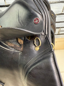 16 1/2” MW/Wide Jeffries Falcon English Event GP Saddle - Black