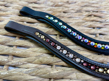 Load image into Gallery viewer, ‘Soft Wave’ Padded Tonal Crystal Browband - All Sizes &amp; Colours