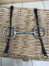 Load image into Gallery viewer, S/H 5 1/4” Cheltenham Running Gag Bit with English Leather Cheeks