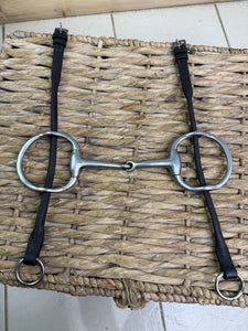 S/H 5 1/4” Cheltenham Running Gag Bit with English Leather Cheeks