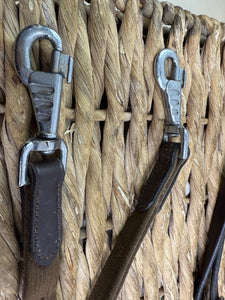 S/H Elasticated Leather Adjustable Side Reins - Full - Brown